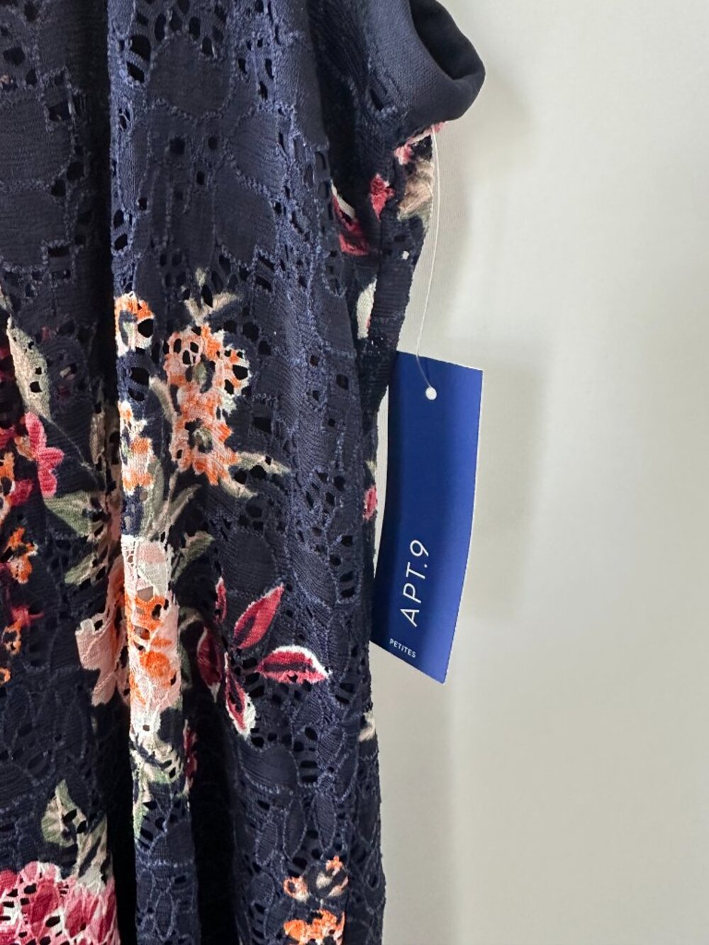 Apt. 9 Navy Floral Sleeveless Lined Midi Dress *NWT* - Picture 4 of 7